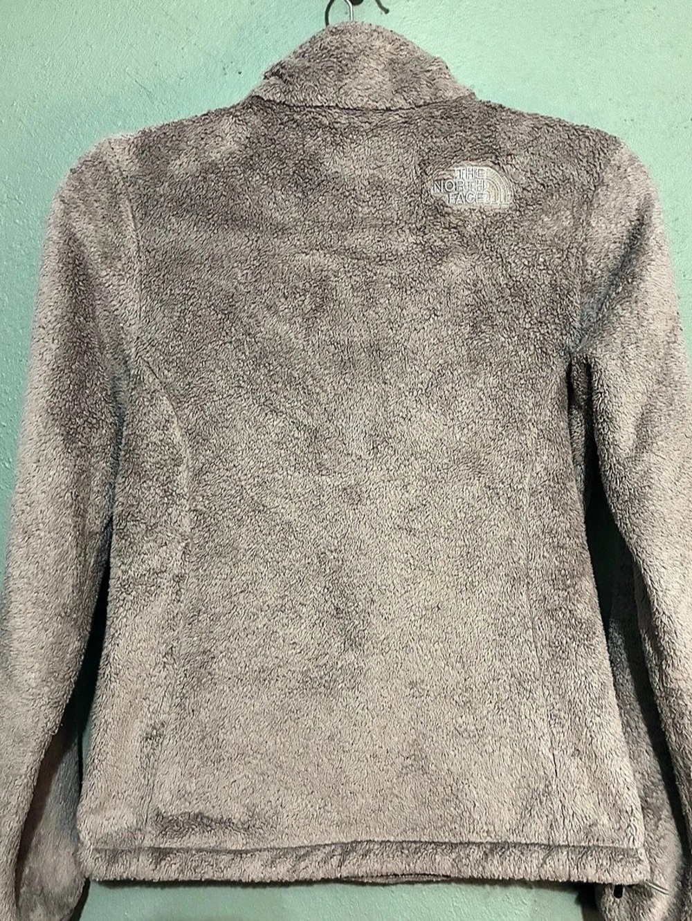 The North Face Women’s Osito Fleece Jacket XS Gray Full Zip Sherpa AAHY - Picture 2 of 4